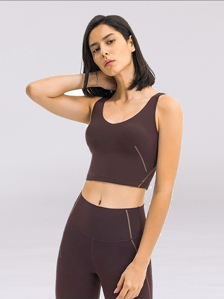 Buy Yoga Clothing For You Ladies Built-in Bra Cotton Spandex Spaghetti Tank  Top, XL Black Online at desertcartSeychelles